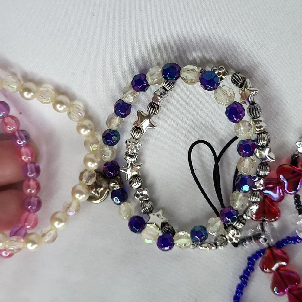 Vintage Days of the Bracelets 1990s Elastic Bead Jewelry (7)